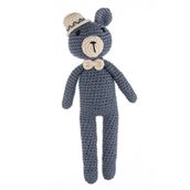 WellGro Cuddly Amigurumi Lacivert Ayıcık Oyuncak