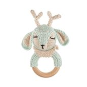 WellGro Cuddly Amigurumi Mint Geyik Çıngırak Oyuncak