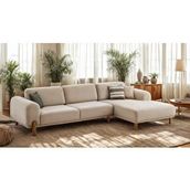 Weltew Home Bodrum Köşe Takımı (3+Dinlenme) - Bej