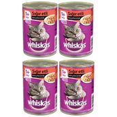 Whiskas Taze Sığır Etli 4x400 gr Konserve Kedi Maması