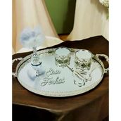 Whisper Gümüş Oval Nişan Tepsisi gümüş