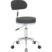 White Furniture Alfa Tekerlekli Arkalıklı Ofis Taburesi