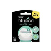 Wilkinson Sword Intuition Sensitive Care XXL 6 Yedek Başlık Kendinden Sabunlu Kadın Tıraş Bıçağı Kartuşu