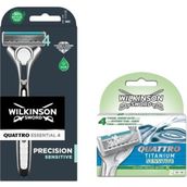Wilkinson Sword Quattro Titanium Sensitive Erkek Tıraş Bıçağı ve 2 Yedek Başlık Set