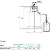 Wilo Drain Inox 10.7 Paslanmaz Gövdeli Drenaj 6 Mss 9 m3/H 220 Volt Dalgıç Pompa