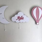 Windly Concept İsimli Ay Balon Bulut Bebek ve Çocuk Odası Gece Lambası Seti