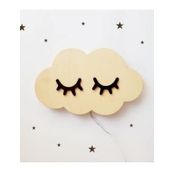 Windly Concept Kirpikli Bulut Gece Lambası Çocuk Odası Bebek Odası Dekoratif Led Aydınlatma 40x20 Cm