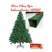 Winterfest Yılbaşı Çam Ağacı 150 Cm 320 Dal Demir Ayaklı Taşıma Çantası Hediyeli