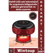 Wintoup #hacamat Portatif Geleneksel Tedavi Klinik Vakumlu Şarjlı LED Işıklı Masaj Selülit Hacamat Kupası - Çok Renkli