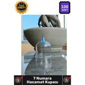 Wintoup #hacamat Profesyonel Vakumlu Hijyenik Sert Plastik Kaliteli Terapi 7 Numara Hacamat Kupası 100 Adet - Çok Renkli