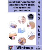 Wintoup #masajkupası Vakumlu Hacamat Seti Selülit Gideren Vantuzlu Terapi Silikon Ergonomik Pvs Masaj Kupası - Çok Renkli