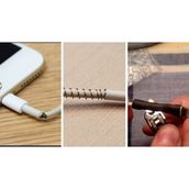 Woer Makaron Iphone Şarj Kablo Ucu Koruyucu 6.4 mm 50 cm Beyaz
