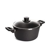Woll 124ILL Induction Line döküm tencere ø 24 cm, 12 cm yüksekliğinde, 4,5 litre 2 yan saplı emniyet camı kapağı dahil
