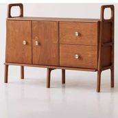 Woodesk Cpt4699-120 Valle Masif Ahşap 120x90 cm Tik Renk Dolap