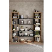 Woodesk CPT6011-200 Natural Dublin Masif Ağaç 190x200 cm Kitaplık
