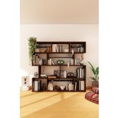 Woodesk Yonca Masif Ağaç Ceviz Renk 200X200 Kitaplık Cpt6007-200
