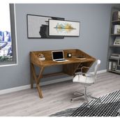 Woodface Snow Doğal Ahşap Ceviz Çalışma Masası