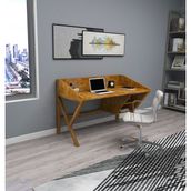 Woodface Snow Doğal Ahşap Meşe Çalışma Masası