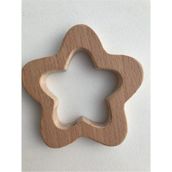 Woodhub Yıldız Saplı Kayın Ağacı Diş Kaşıyıcı - Ahşap Desenli