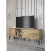 Wood'n Love Hira 160 cm Atlantik Çam-Siyah Tv Ünitesi