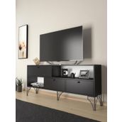 Wood'n Love Katre 150 cm Siyah-Siyah Tv Ünitesi