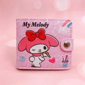 Woody Life Kawaii Hello Kitty Cinnamoroll Kız Çocuk Doğum Günü Hediyelik Kartlıklı Cüzdan - 12E-Pembe