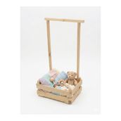 WOODY WOOD DESİGN LİNE SERİSİ AHŞAP BEBEK HEDİYE SEPETİ VE SUNUM STANDI, YENİDOĞAN HEDİYESİ, BABY SHOWER SÜSÜ, PEMBE-MAVİ-NATUREL