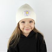 Woodycord Fitilli Triko Çocuk-Genç Bere - Lila Renkli Pofuduk Çiçek - Standart