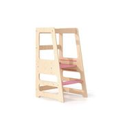 Woody&happy Pembe Ahşap Ayarlanabilir Öğrenme Kulesi