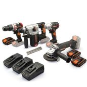 Worx WXKS5 WX354.9 + WX272.9 + WX380.9 + WX812.9 + WA3601 20V 2 Ah Pro Kombo Set