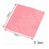 Wozlo 0.5mm 100X100MM Chipset Soğutucu Termal Pad - Cep Telefonu Notebook Ps4 Ps5 - Pembe - 9W/M.K
