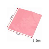 Wozlo 3.0mm 100X100MM Chipset Soğutucu Termal Pad - Cep Telefonu Notebook Ps4 Ps5 - Pembe - 9W/M.K
