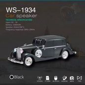 WS1934 Model Klasik Araba Şarjlı Bluetooth Hoparlör Ses Speaker Müzik Çalar Subwoofer Kolon Fm Radyo Sd Kart USB - Siyah
