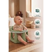 Wumboo Yeşil Bebek Banyo Oturağı - Güvenli Vakum Tabanlı Eğlenceli Figürler ile Sırt Destekli