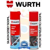 Würth 500 ml Motor Temizleyici Sprey+500 ml Silikon Sprey