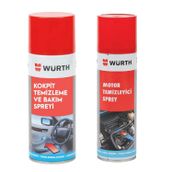 Würth Motor Temizleyici+Araç Kokpit Temizleme ve Bakım Spreyi