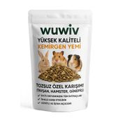 Wuwiv 1 Kg Yüksek Kaliteli Kemirgen Yemi, Tozsuz Özel Karışım! - (TAVŞAN,HAMSTER, GİNEPİG...)