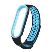Xiaomi Mi Band 5 Mavi Kordon Hasır Dokuma Kumaş Spor Loop Kordon Kayış