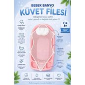 XL Pembe Bebek Küvet Filesi – Tüm Küvetlere Uyumlu, Esnek ve Kolay Takılan Güvenli Banyo Yardımcısı