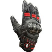 Xspeed Valka Carbon Korumalı Yazlık Motorsiklet Eldiveni - Siyah - Kırmızı