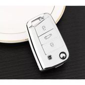Xukey Volkswagen Seat Skoda Anahtar Kılıfı Sustalı Model - Beyaz