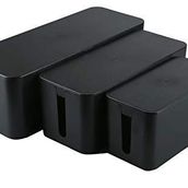 YaeCCC Kablo Yönetim Düzenleyici Kutu Güç Şeritleri Hider Güç Kabloları Masa, TV, Bilgisayar, USB Hub, Kablolar (Üçlü Set) Siyah