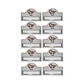 Yaka Kartı İsimlik Metal 10 Adet Mıknatıslı Logo Baskılı Gümüş Premium 04