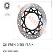 Yamaha YBR 125 ESD Ön Fren Diski