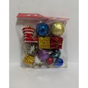 YamanHobi Yılbaşı Süsleri 12 Li Karışık Paket Set Çok Renkli 3-6 cm Süsler