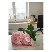 Yapay Çiçek Deryası Yapay Çiçek Büyük Sardunya 7 Dallı Demet 40 Cm Açıkpembe Ev Saksı Süsü Yılbaşı