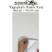 Yapışkanlı Simli Eva 35X50 Cm 1 Adet Simli Yapışkanlı Eva Süngeri Okul Kreş Anasınıfı Elişi Etkinlikleri Hobi