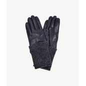 YARGICI Bileği Trikolu Deri Eldiven M/L, M/L, 25KKED2011X, Siyah, kadın