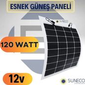 Yarı Esnek Suneco 120 Watt Güneş Paneli Monokristal Solar Dış Mekan Kullanımı için Uygun