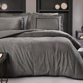 Yataş CharMe Pietro Antrasit Kadife Saten Çift Kişilik Nevresim Takımı